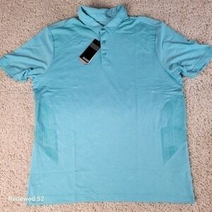 Slingo Wear Men's XL Blue Polo Shirt UPF 40 Moisture Wicking NEW